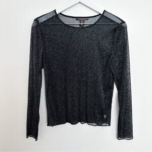 Victoria’s Secret Sheer Shimmer Long Sleeve Top XS/S